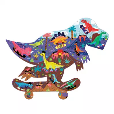 Puzzle konturowe 75 el. Jurajski Skatepark Mudpuppy