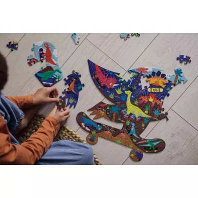 Puzzle konturowe 75 el. Jurajski Skatepark Mudpuppy