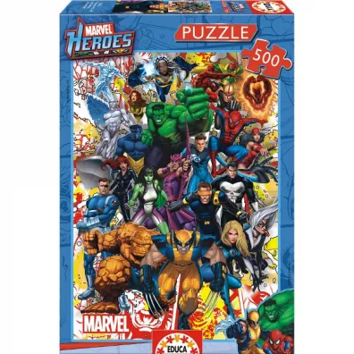 Puzzle 500 el. Superbohaterowie Marvela Educa
