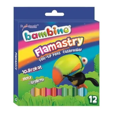 St. Majewski Flamastry brokatowe 12 szt.