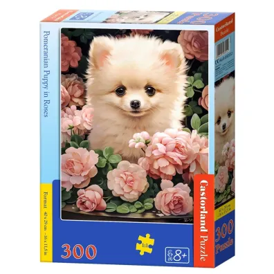 Puzzle 60 el. Pomeranian Puppy in Roses Castorland