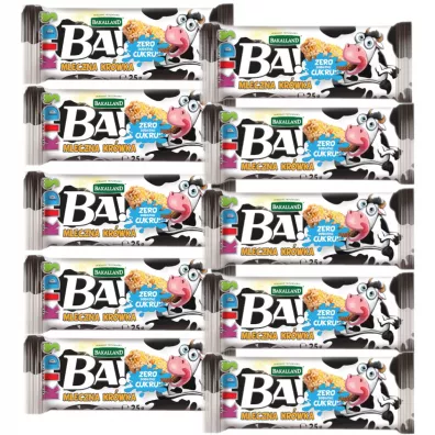 Bakalland Ba! Baton KIDS! Krwka Zestaw 10 x 25 g