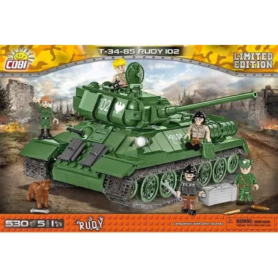 COBI 2524 Small Army WWII Czo�g T-34-85 RUDY 102 530 klock�w