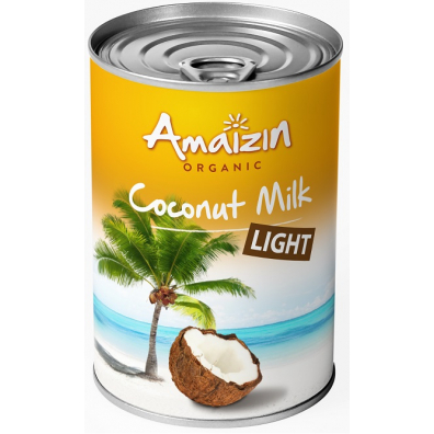 Amaizin Mleczko kokosowe light bez gumy guar 9% tuszczu 400 ml Bio