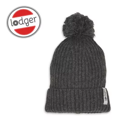 Lodger Czapeczka z we�ny merino 100% grafitowa Pigeon 1-2 lata