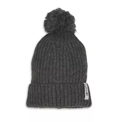 Lodger Czapeczka z we�ny merino 100% grafitowa Pigeon 1-2 lata