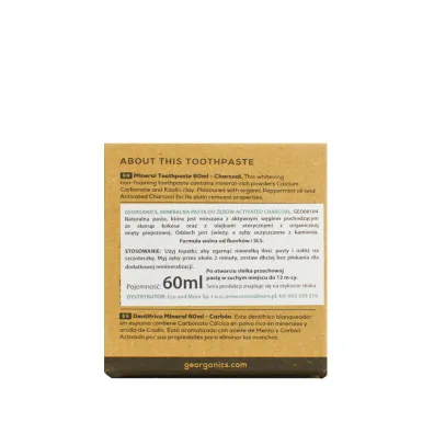 Georganics Mineralna pasta do z�b�w w s�oiku Activated Charcoal 60 ml