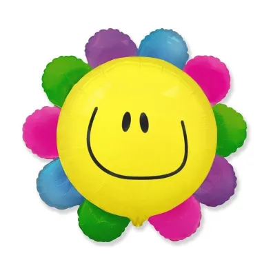 Balon foliowy Kwiatek t�czowy 60cm