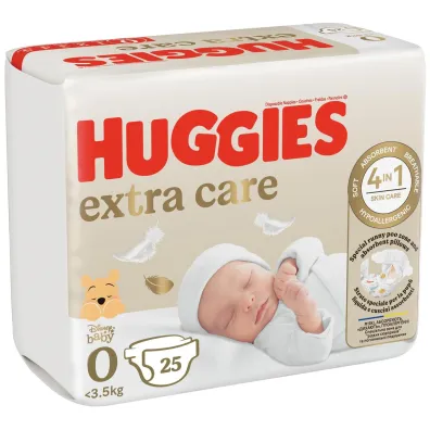 Huggies Pieluchy Newborn 0 (0-4 kg) Extra Care 25 szt.