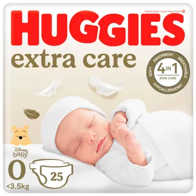 Huggies Pieluchy Newborn 0 (0-4 kg) Extra Care 25 szt.