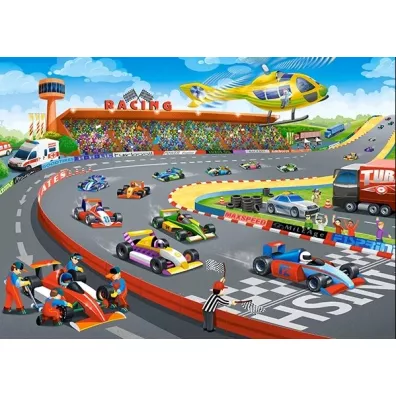 Puzzle 120 el. Wycigi formuy Castorland