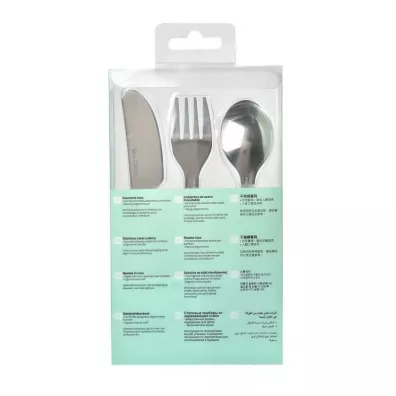 Beaba Sztuce ze stali nierdzewnej Airy Green 12 m+