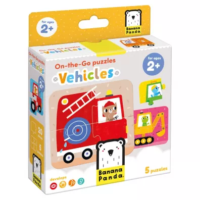 Puzzle 5 el. On-the-Go - Vehicles Banana Panda