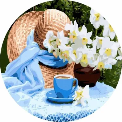 Twoje Hobby Malowanie po numerach okr�g�e - Fili�anka herbaty 40cm