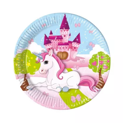 Procos Talerzyki papierowe Unicorn 20cm 8 szt.