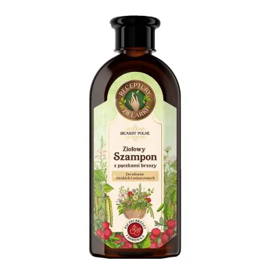 Receptury Zielarki Szampon zio�owy do w�os�w cienkich i zniszczonych p�czki brzozy i bor�wka 350 ml