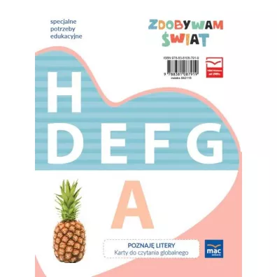 Zdobywam �wiat. Poznaj� litery - karty do czytania - Justyna Hadry�