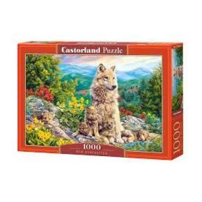 Puzzle 1000 el. Wilki nowe pokolenie Castorland