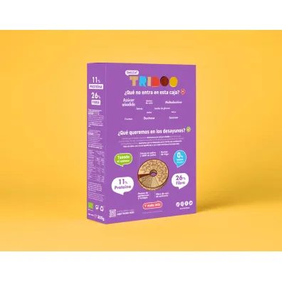 Smileat Triboo, Płatki śniadaniowe kółka zbożowe kakao bez dodatku cukru 300 g Bio Smileat Triboo, Płatki śniadaniowe kółka zbożowe kakao bez dodatku cukru 300 g Bio