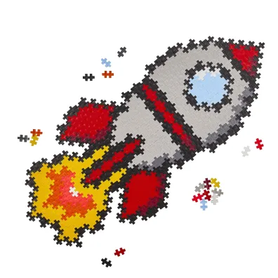Puzzle By Numbers 500 el. Rakieta Plus-Plus