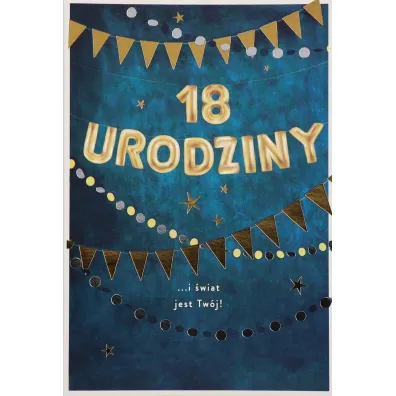 Karnet okazjonalny B6 z kopert� 18 Urodziny PAN DRAGON HM200-3193