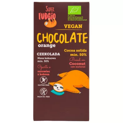 Super Fudgio Czekolada pomaraczowa 80 g Bio
