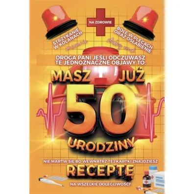 Yeku Karnet Urodzinowy z recept� 50