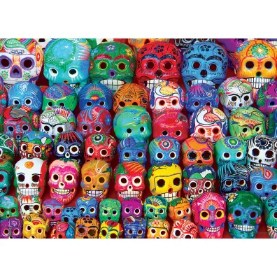 Puzzle 1000 el. Traditional Mexican Skulls Eurographics