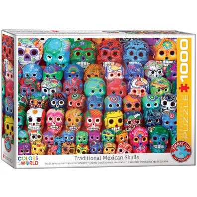Puzzle 1000 el. Traditional Mexican Skulls Eurographics