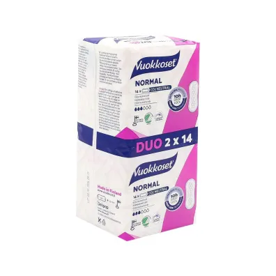 Vuokkoset Normal, Podpaski bez skrzyde�ek, duopack 2 x 14 szt.