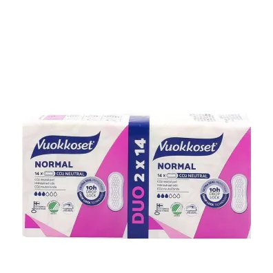 Vuokkoset Normal, Podpaski bez skrzyde�ek, duopack 2 x 14 szt.