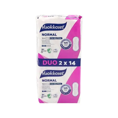 Vuokkoset Normal, Podpaski bez skrzyde�ek, duopack 2 x 14 szt.