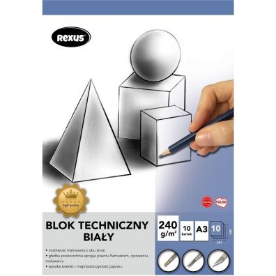 Beniamin Blok techniczny A4 Premium biay 10 kartek