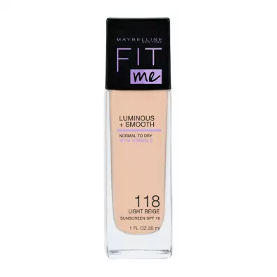 Maybelline Fit Me Luminous + Smooth Foundation roz�wietlaj�cy podk�ad do twarzy 118 Light Beige 30 ml