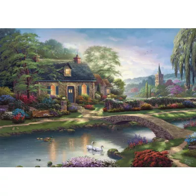 Puzzle 1000 el. PQ Thomas Kinkade Domek nad strumy Schmidt