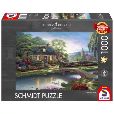 Puzzle 1000 el. PQ Thomas Kinkade Domek nad strumy Schmidt
