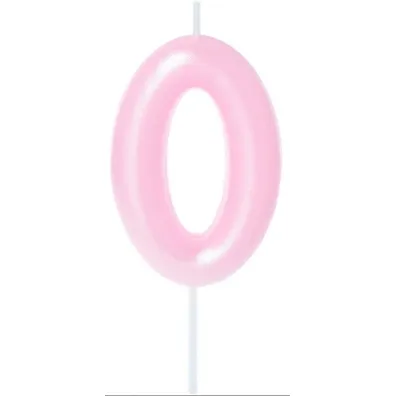 �wieczka na tort - cyferka Candy 0 r�owa 6cm