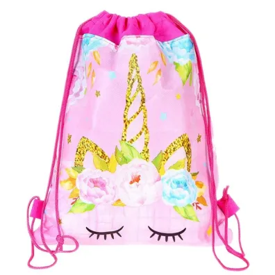 LeanToys Worek na buty Jednoro�ec Kwiaty r�owy