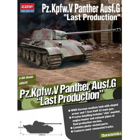 Model plastikowy Pz.Kpfw.V Pantera Ausf.G pna produkcja Academy