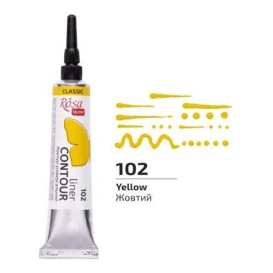 Rosa Farba akrylowa konturowa universal yellow 20ml