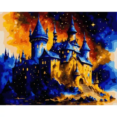 Twoje Hobby Malowanie po numerach + z�ota farba - Zamek... 40x50cm