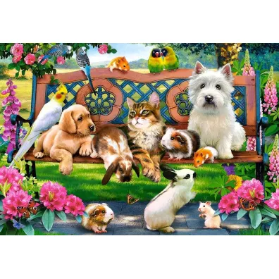 Puzzle 1000 el. Zwierz�ta w parku Castorland