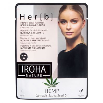 Iroha nature Intensywnie odywczo-relaksacyjna maseczka w pachcie do twarzy Cannabis 20 g