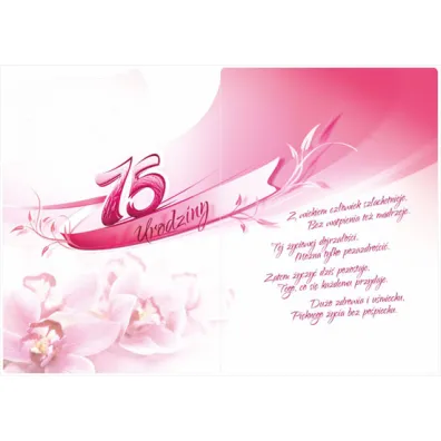 Art Nuvo Karnet 75 Urodziny