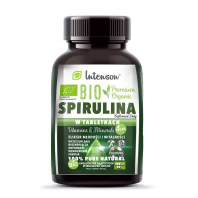 Intenson Spirulina 500 mg Suplement diety 100 tab. Bio