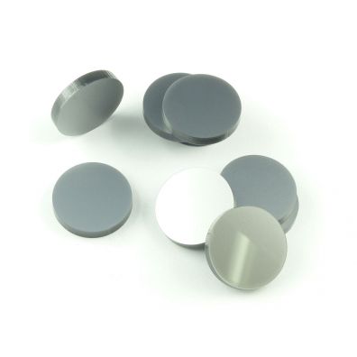 Crafters Znaczniki akrylowe srebrne okrge 22 x 3 mm 10 szt.