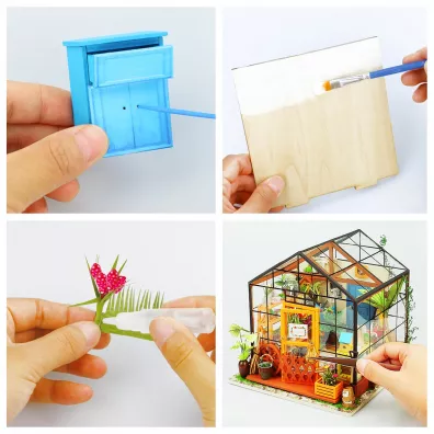 Sk�adany Drewniany Model LED - Szklarnia Nice-idea.pl