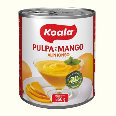 Koala Pulpa z mango Alphonso 90% owocu 850 g