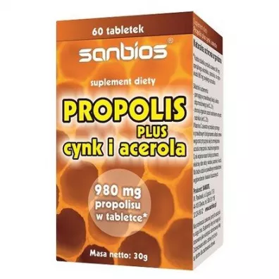 Sanbios Propolis Plus - suplement diety 60 tab.