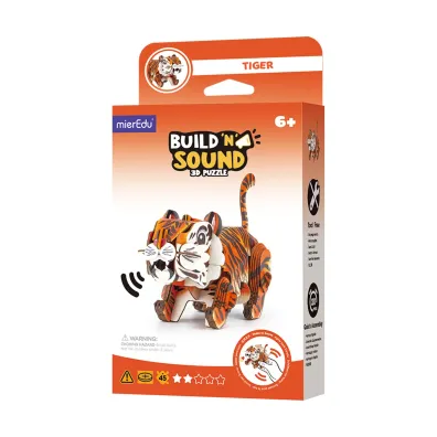 Puzzle 3D Buduj i s�uchaj Tygrys mierEdu